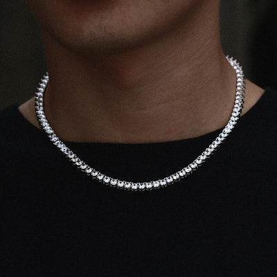 Three Prong Tennis Chain Necklace - Frosted Fate