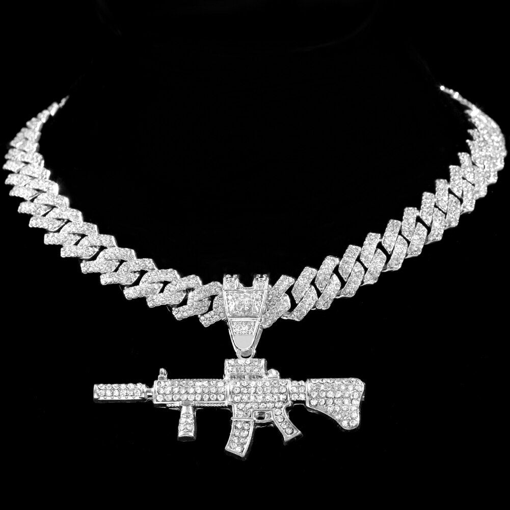 12mm Ice Out Uzi Cuban Chain - Frosted Fate