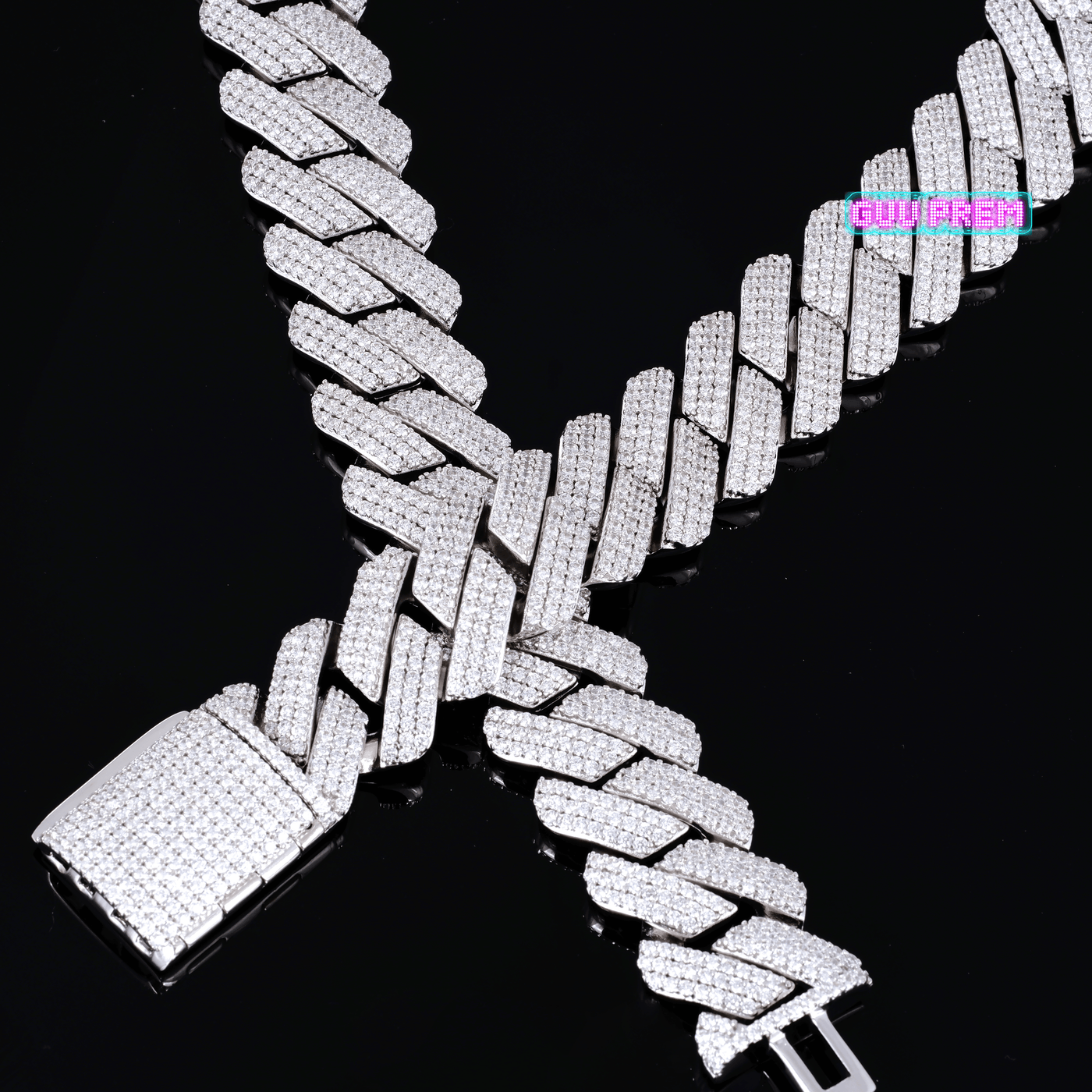 19mm Iced Prong Cuban Chain - Frosted Fate