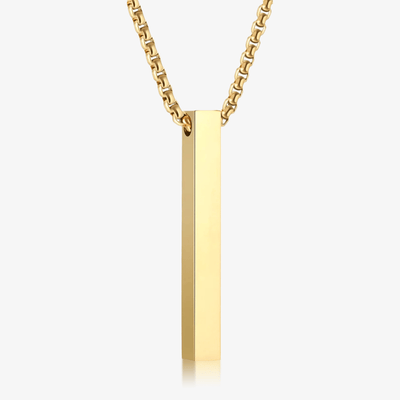 Rectangle Pendant - Gold - Frosted Fate
