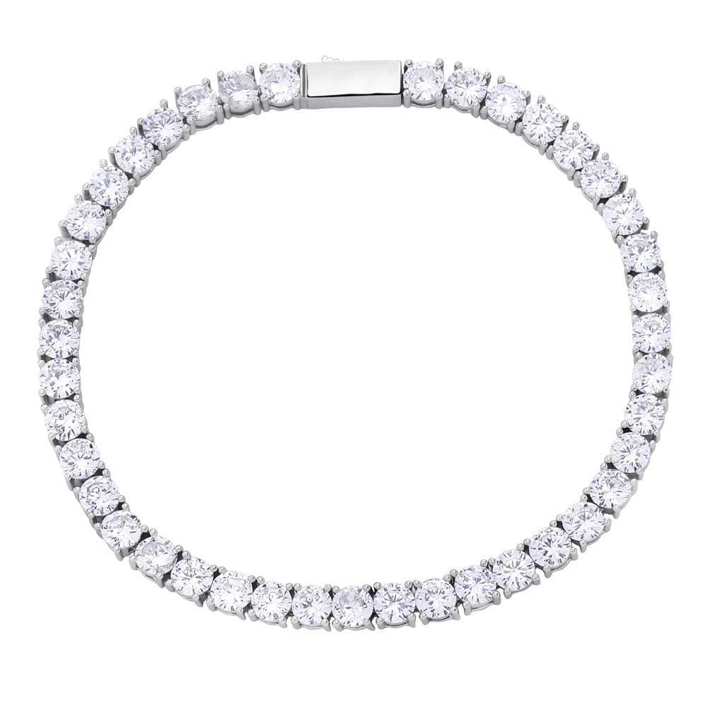 3mm Tennis Bracelet - White Gold - Frosted Fate