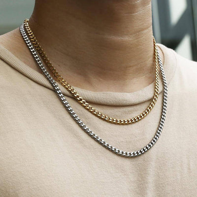 3mm Miami Cuban Link Chain - White Gold - Frosted Fate