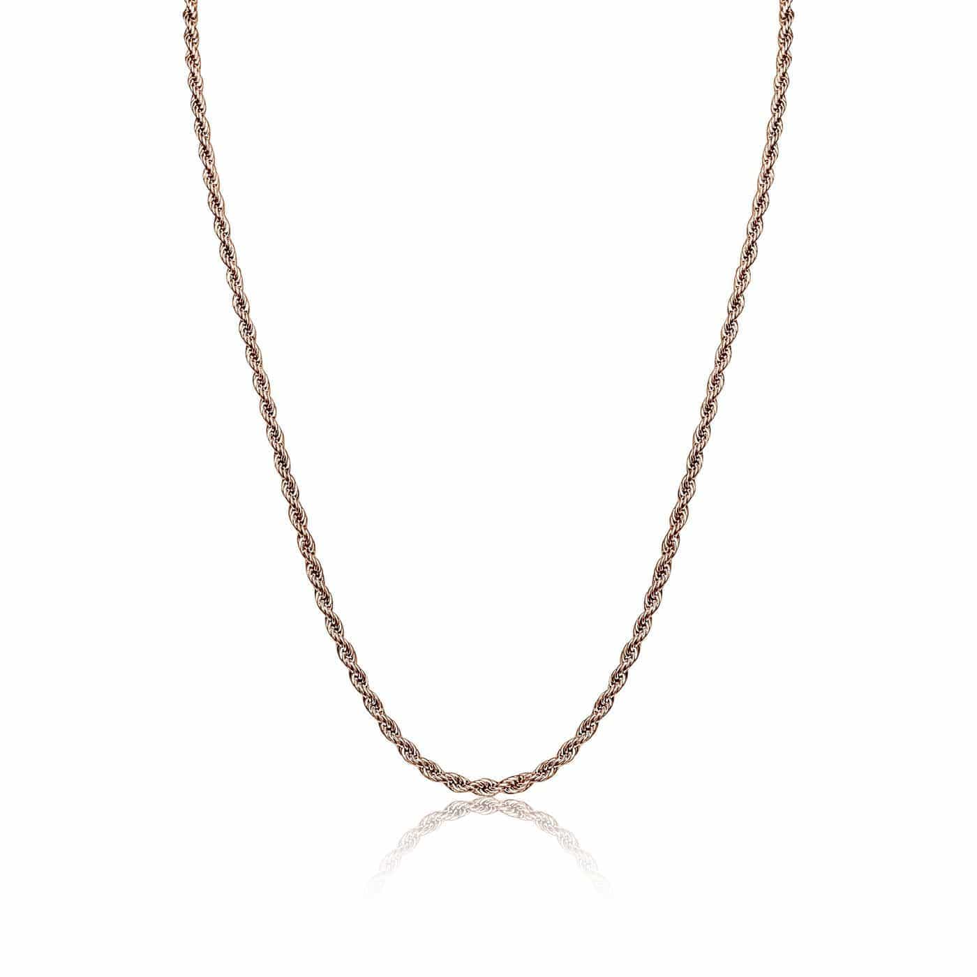 3mm Rope Chain - Rose Gold - Frosted Fate