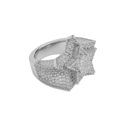 Diamond Star Ring - White Gold - Frosted Fate