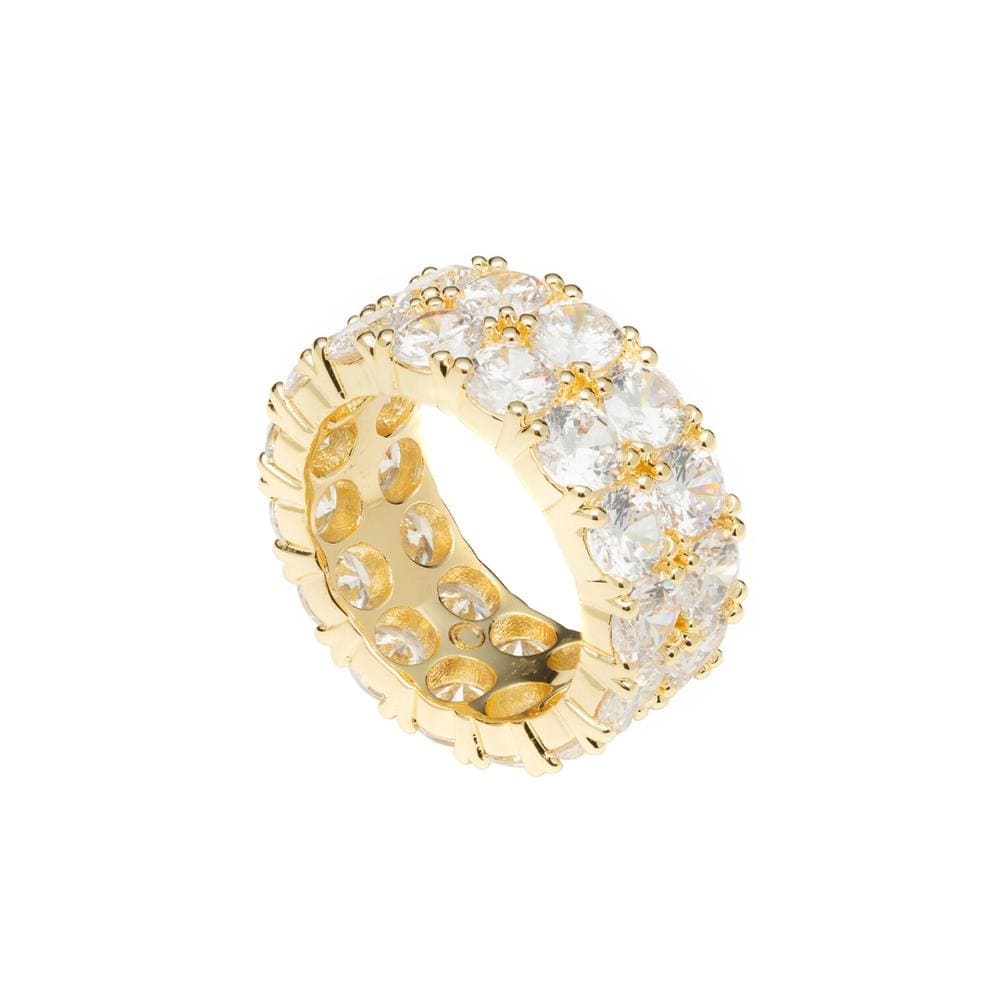 Double Row Diamond Ring - Gold - Frosted Fate