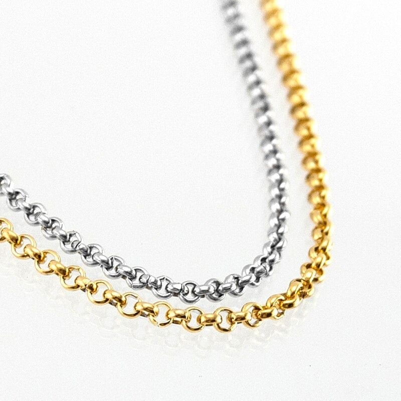 4mm Toggle Rope Chain - White Gold - Frosted Fate